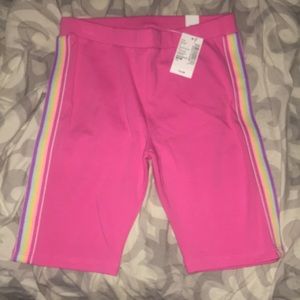 Biker pink shorts girls